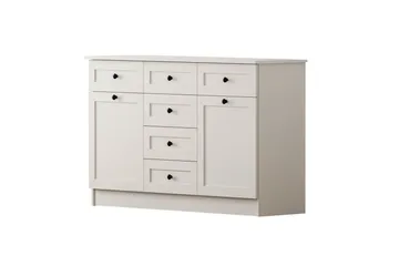 Zavira Lipasto 130 cm - Matta Valkoinen - Säilytys - Säilytyskalusteet - Lipasto