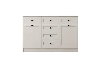 Zavira Lipasto 130 cm - Matta Valkoinen - Säilytys - Säilytyskalusteet - Lipasto
