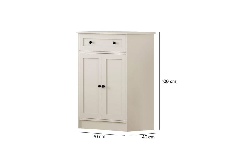 Zavira Lipasto 70 cm - Matta Valkoinen - Säilytys - Säilytyskalusteet - Lipasto