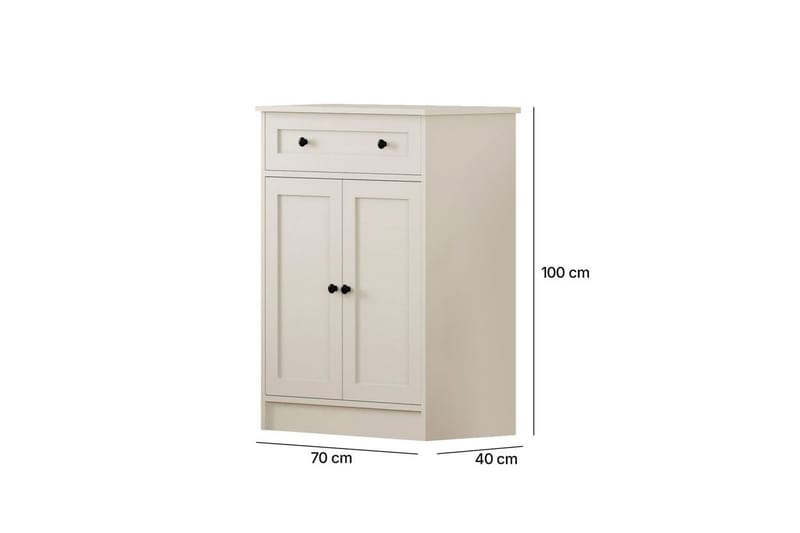 Zavira Lipasto 70 cm - Matta Valkoinen - Säilytys - Säilytyskalusteet - Lipasto