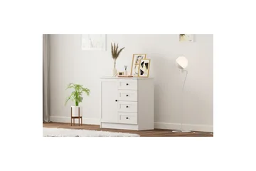 Zavira Lipasto 87 cm - Matta Valkoinen - Säilytys - Säilytyskalusteet - Lipasto