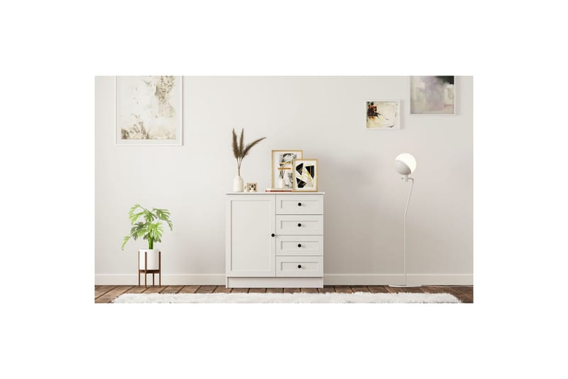 Zavira Lipasto 87 cm - Matta Valkoinen - Säilytys - Säilytyskalusteet - Lipasto