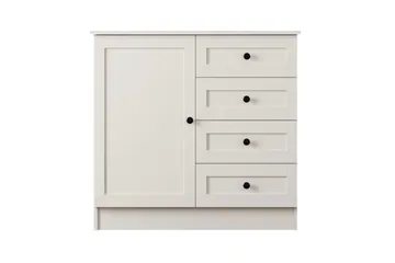 Zavira Lipasto 87 cm - Matta Valkoinen - Säilytys - Säilytyskalusteet - Lipasto