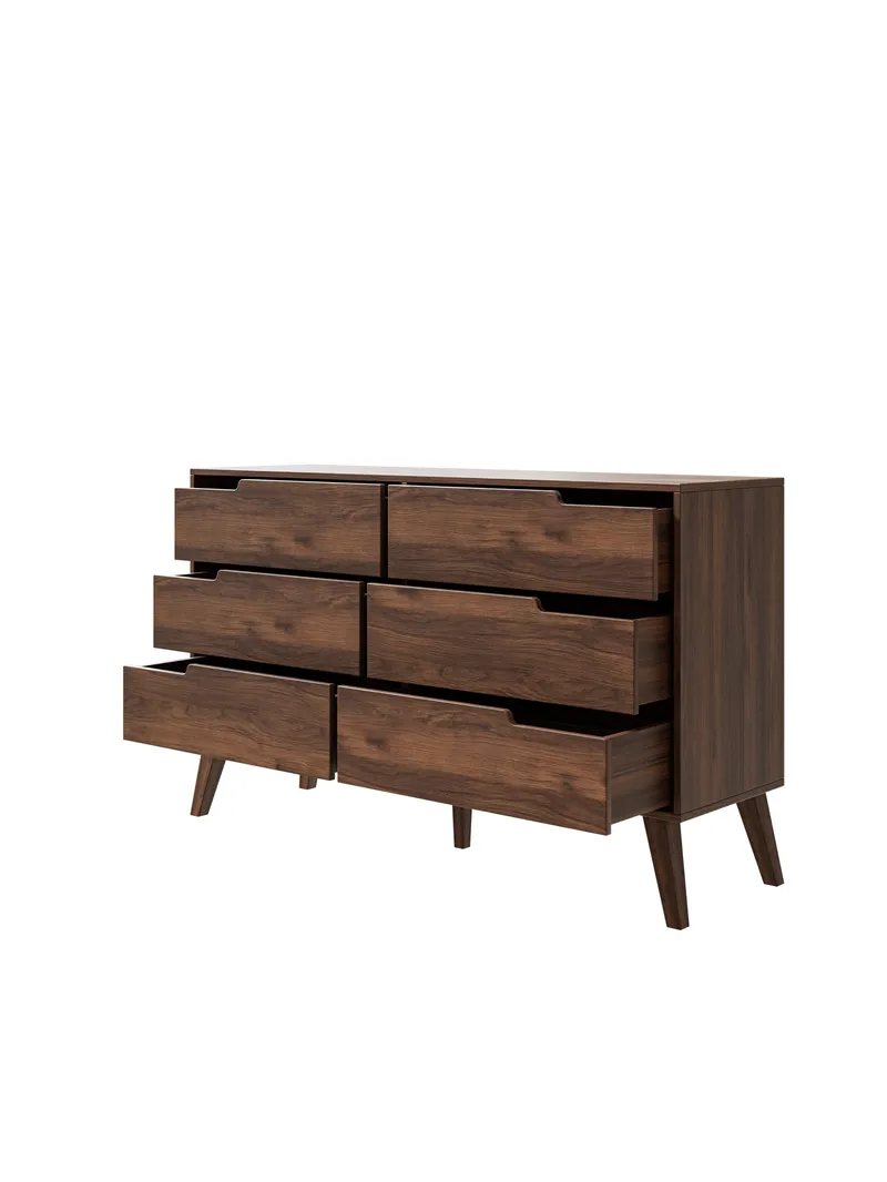 Zelto Lipasto 137 cm - Warmia-pähkinä - Säilytys - Säilytyskalusteet - Lipasto