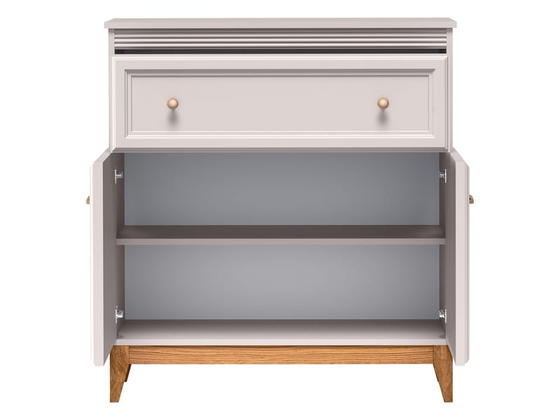 Zeylor-senkki 92 cm - beige, luonnontammen väriset jalat ja kullan-kuparin väriset vetimet - Säilytys - Säilytyskalusteet - Senkki