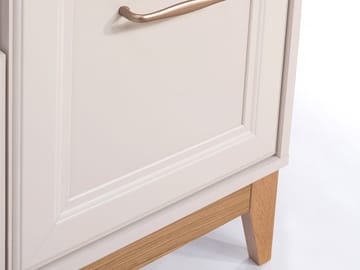 Zeylor-senkki 92 cm - beige, luonnontammen väriset jalat ja kullan-kuparin väriset vetimet - Säilytys - Säilytyskalusteet - Senkki