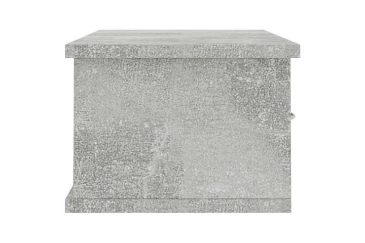 Seinälaatikkohylly betoninharmaa 60x26x18,5 cm lastulevy - Harmaa - Seinäsäilytys