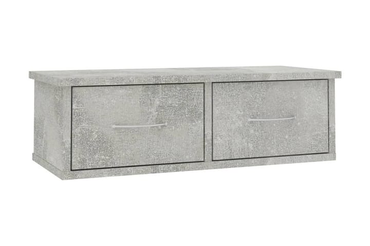 Seinälaatikkohylly betoninharmaa 60x26x18,5 cm lastulevy - Harmaa - Seinäsäilytys