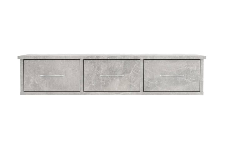 Seinälaatikkohylly betoninharmaa 90x26x18,5 cm lastulevy - Harmaa - Seinäsäilytys