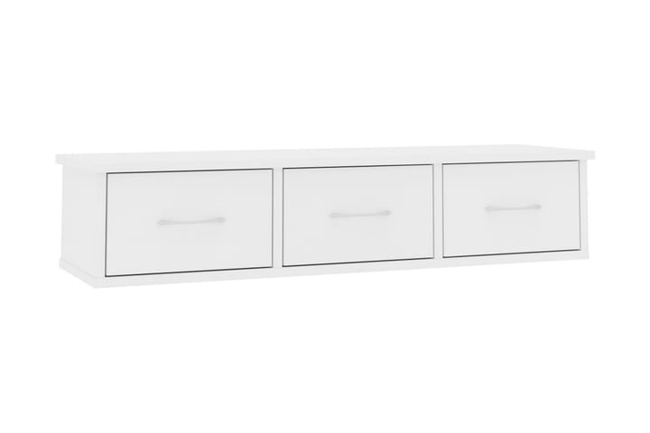 Seinälaatikkohylly valkoinen 90x26x18,5 cm lastulevy - Valkoinen - Seinäsäilytys