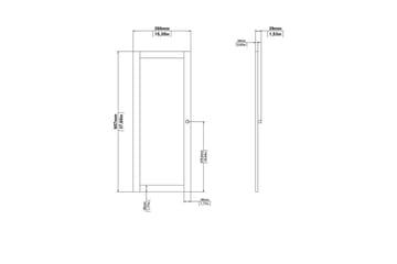 Trysil Ovi Kirjahyllyyn 39x95,7 cm - Luonnonväri - Säilytys - Vaatesäilytys - Vaatekaappi - Vaatekaapin ovi - Vaatekaapin taitto-ovi