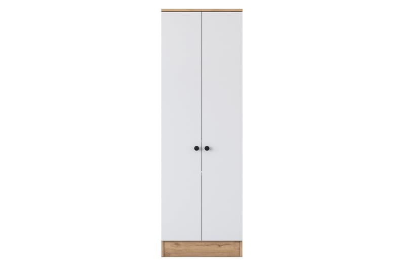 Hooda vaatekaappi 59,8x182,8 cm ruskea/valkoinen - Hanah Home - Säilytys - Vaatesäilytys - Vaatekaappi