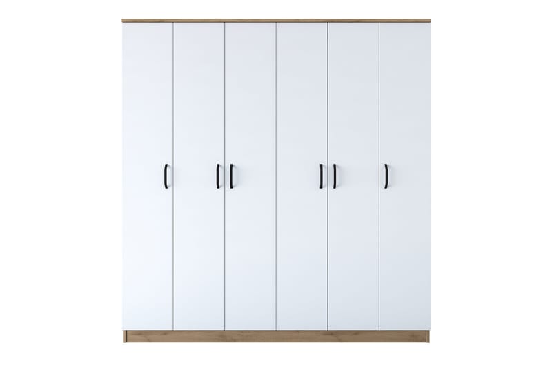 Jaidul vaatekaappi 180x190,8 cm ruskea/valkoinen - Hanah Home - Säilytys - Vaatesäilytys - Vaatekaappi
