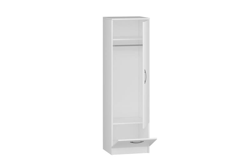 Kleoo vaatekaappi 50x187 cm valkoinen - Hanah Home - Säilytys - Vaatesäilytys - Vaatekaappi