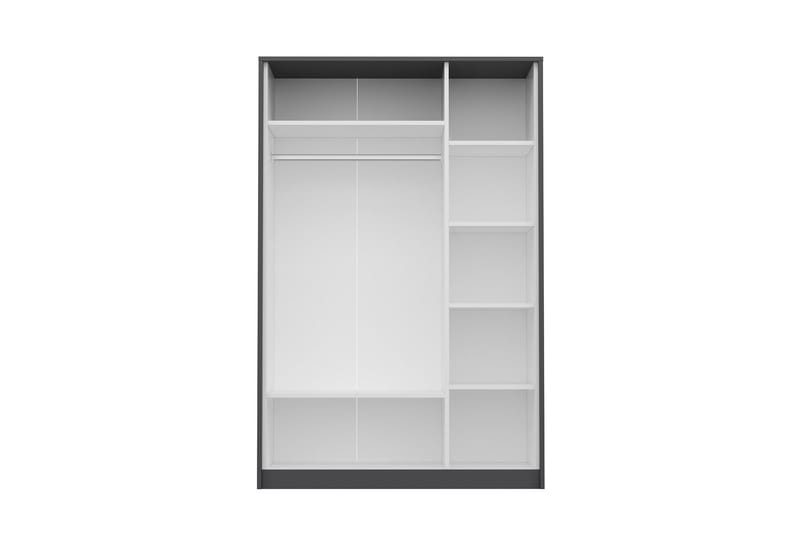 Berdez vaatekaappi 120x182 cm antrasiitti/valkoinen - Hanah Home - Säilytys - Vaatesäilytys - Vaatekaappi