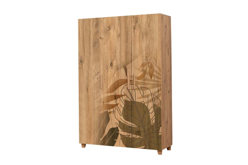 Leva vaatekaappi 120x189 cm ruskea - Hanah Home - Säilytys - Vaatesäilytys - Vaatekaappi