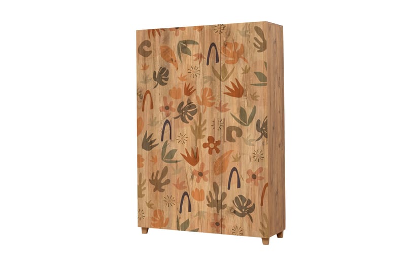 Leva vaatekaappi 120x189 cm ruskea - Hanah Home - Säilytys - Vaatesäilytys - Vaatekaappi