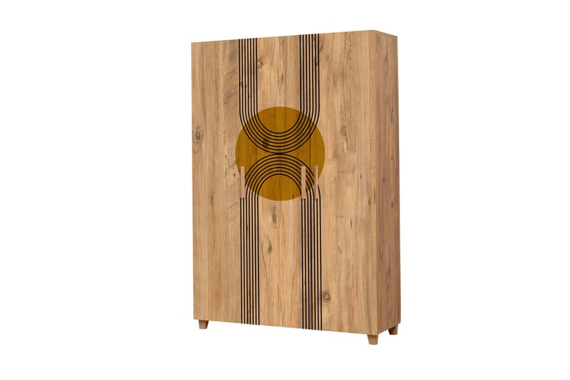 Leva vaatekaappi 120x189 cm ruskea - Hanah Home - Säilytys - Vaatesäilytys - Vaatekaappi
