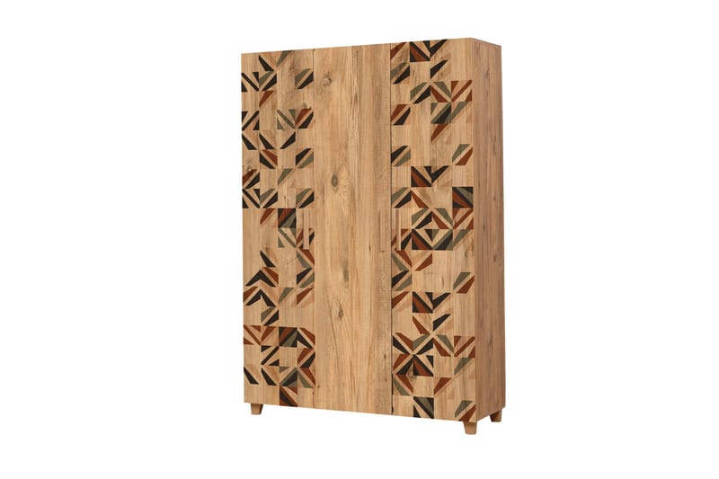 Leva vaatekaappi 120x189 cm ruskea - Hanah Home - Säilytys - Vaatesäilytys - Vaatekaappi