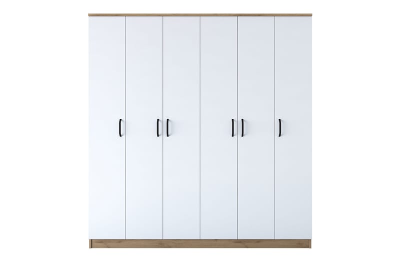 Jaidul vaatekaappi 180x190,8 cm ruskea/valkoinen, Hanah Home