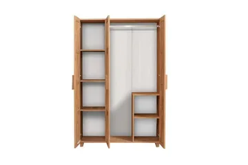Leva vaatekaappi 120x189 cm ruskea - Hanah Home - Säilytys - Vaatesäilytys - Vaatekaappi