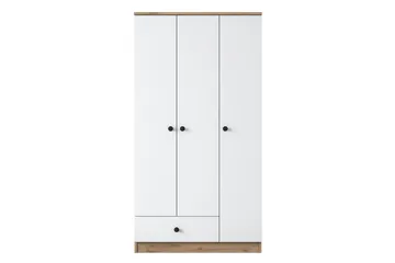 Jain vaatekaappi 90x170 cm ruskea/valkoinen - Hanah Home - Säilytys - Vaatesäilytys - Vaatekaappi