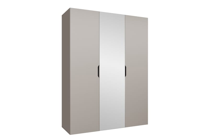 Abano Vaatekaappi Peilillä 52x202 cm - Beige - Säilytys - Vaatesäilytys - Vaatekaappi