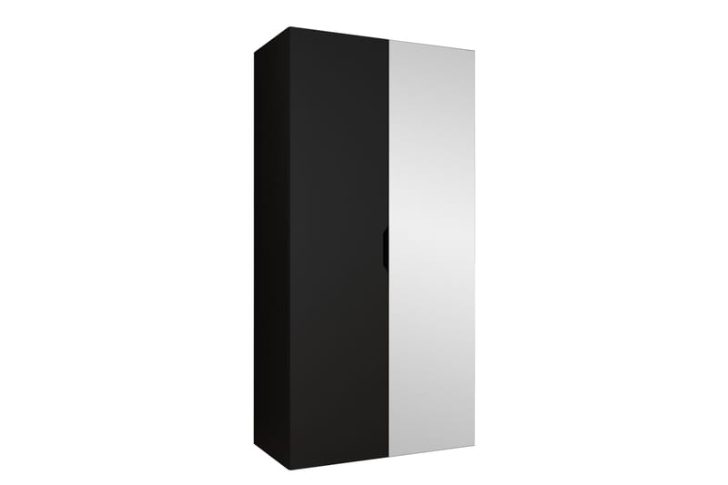 Abano Vaatekaappi Peilillä 52x202 cm - Musta - Säilytys - Vaatesäilytys - Vaatekaappi