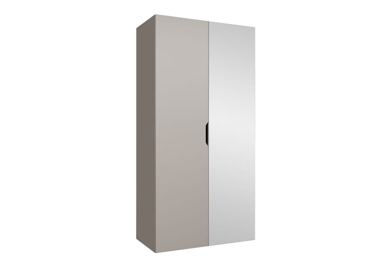 Abano Vaatekaappi Peilillä 52x202 cm - Beige - Säilytys - Vaatesäilytys - Vaatekaappi
