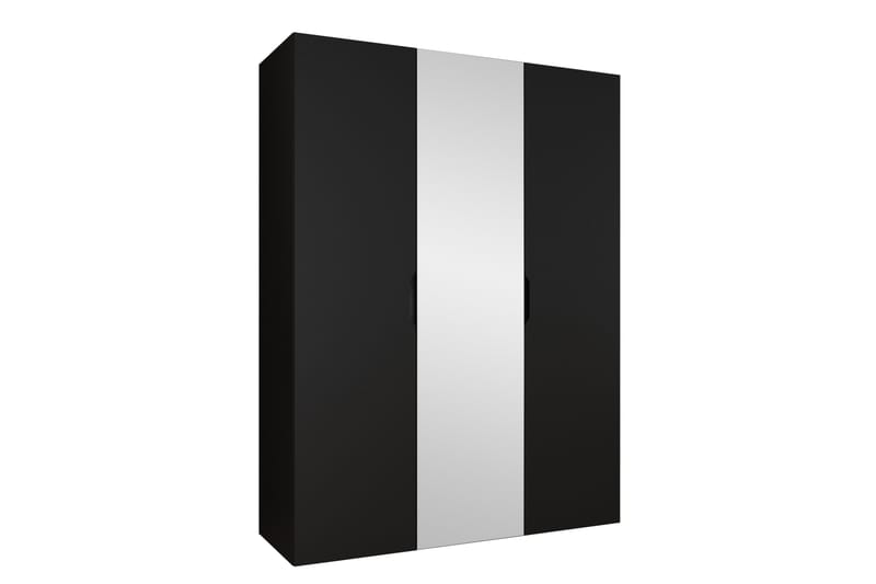Abano Vaatekaappi Peilillä 52x202 cm - Musta - Säilytys - Vaatesäilytys - Vaatekaappi