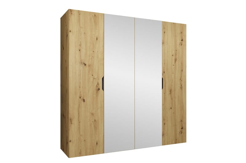 Abano Vaatekaappi Peilillä 52x202 cm - Ruskea - Säilytys - Vaatesäilytys - Vaatekaappi