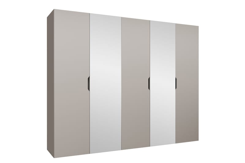 Abano Vaatekaappi Peilillä 52x202 cm - Beige - Säilytys - Vaatesäilytys - Vaatekaappi