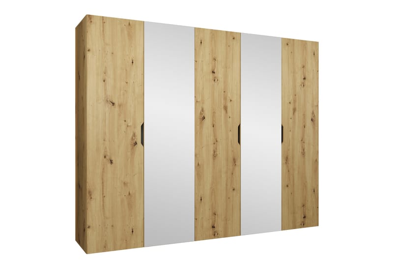 Abano Vaatekaappi Peilillä 52x202 cm - Ruskea - Säilytys - Vaatesäilytys - Vaatekaappi