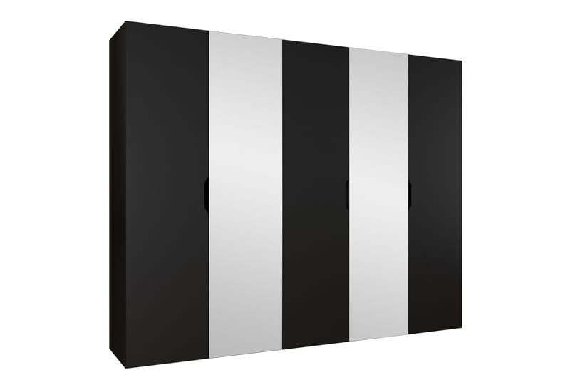 Abano Vaatekaappi Peilillä 52x202 cm - Musta - Säilytys - Vaatesäilytys - Vaatekaappi