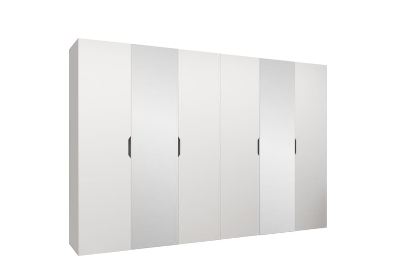 Abano Vaatekaappi Peilillä 52x202 cm - Valkoinen - Säilytys - Vaatesäilytys - Vaatekaappi