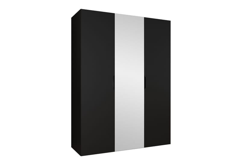 Abano Vaatekaappi Peilillä 52x202 cm, Musta