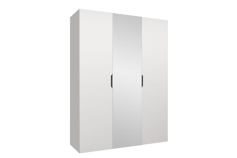 Abano Vaatekaappi Peilillä 52x202 cm - Valkoinen - Säilytys - Vaatesäilytys - Vaatekaappi