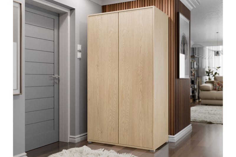 Agawal Vaatekaappi 100x178 cm - Ruskea - Säilytys - Vaatesäilytys - Vaatekaappi