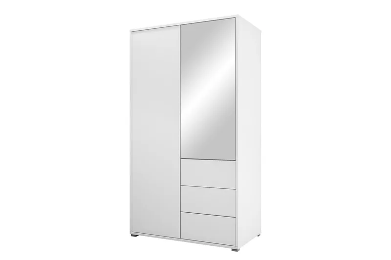Agawal Vaatekaappi Peilillä 100x178 cm, Valkoinen
