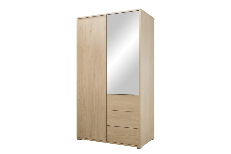 Agawal Vaatekaappi peilillä 100x175 cm, Ruskea