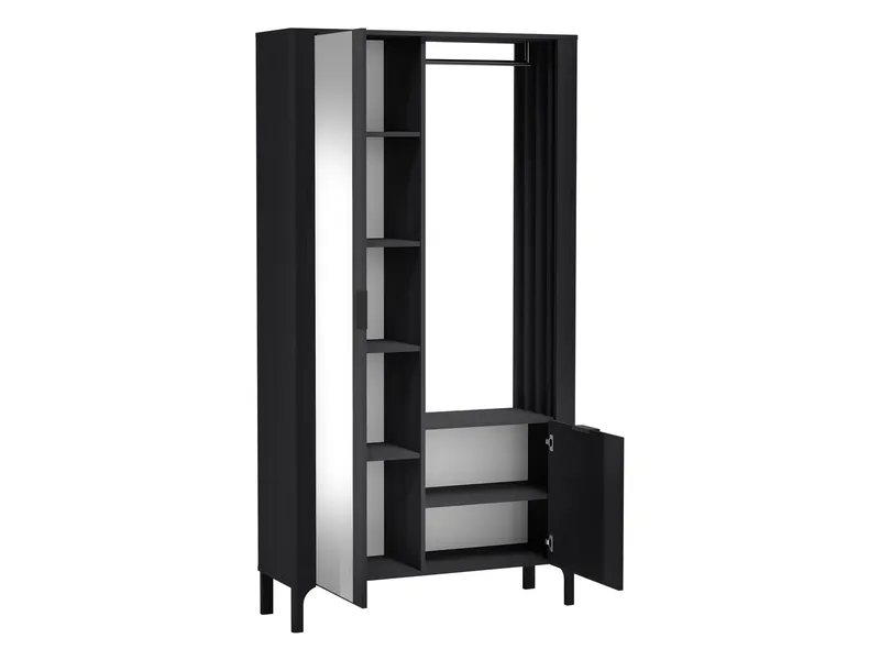 Aggarwal Vaatekaappi Peilillä 105 cm - Säilytys - Vaatesäilytys - Vaatekaappi