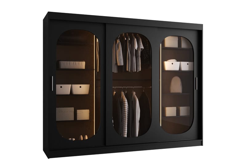 Allegra Vaatekaappi 250x200 cm - Valkoinen - Säilytys - Vaatesäilytys - Vaatekaappi