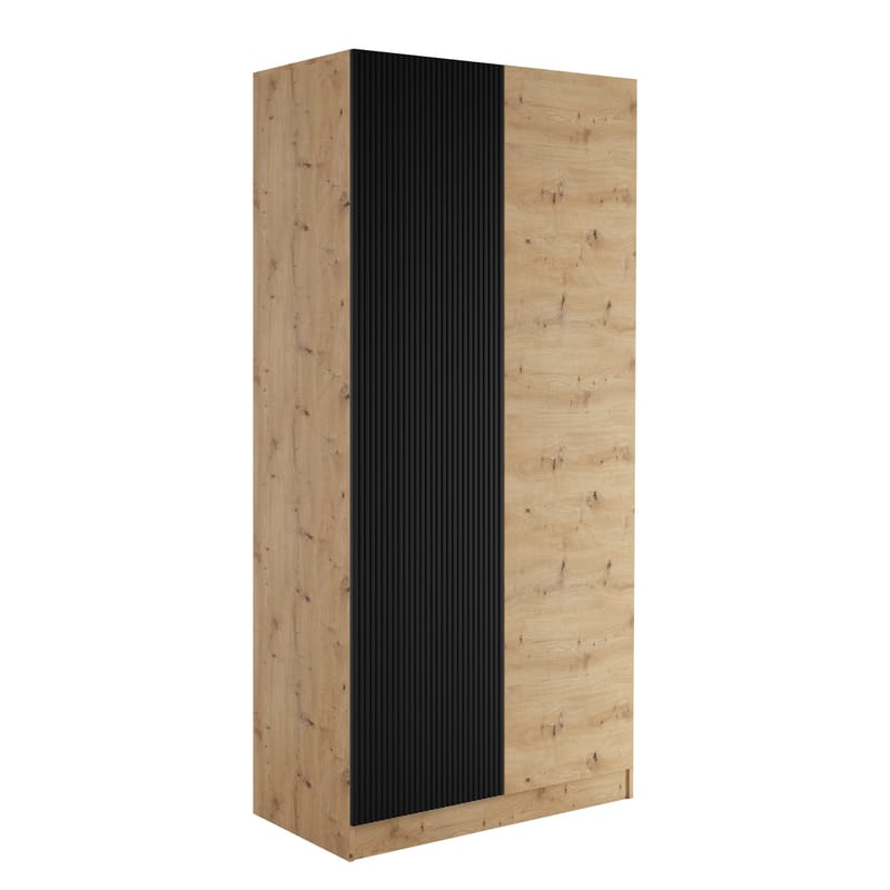 Amelus Vaatekaappi 103x220 cm - Ruskea/Musta - Säilytys - Vaatesäilytys - Vaatekaappi