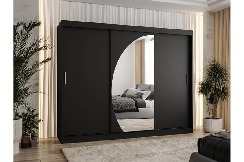 Amira Vaatekaappi Peilillä 250x200 cm - Ruskea - Säilytys - Vaatesäilytys - Vaatekaappi