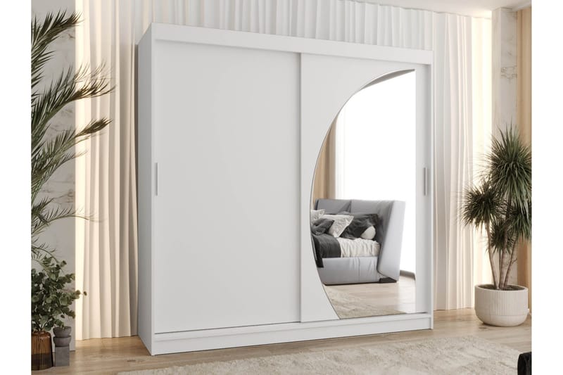 Amira Vaatekaappi Peilillä 200x200 cm - Säilytys - Vaatesäilytys - Vaatekaappi
