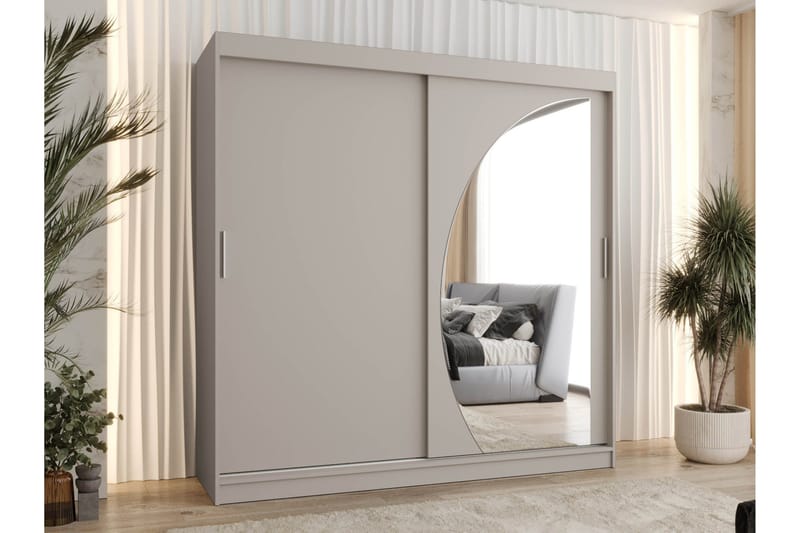 Amira Vaatekaappi Peilillä 200x200 cm - Vihreä - Säilytys - Vaatesäilytys - Vaatekaappi