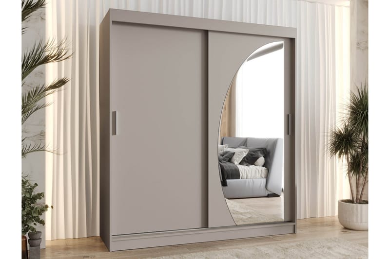Amira Vaatekaappi Peilillä 180x200 cm - Säilytys - Vaatesäilytys - Vaatekaappi