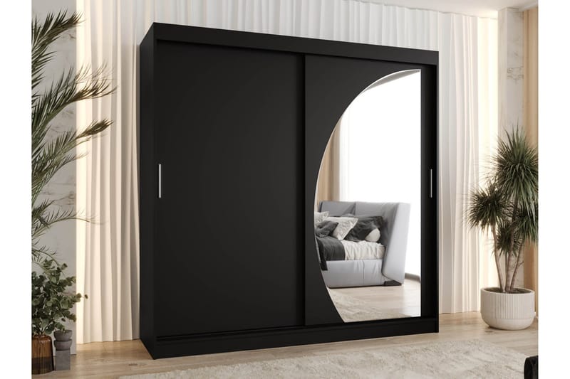 Amira Vaatekaappi Peilillä 200x200 cm - Säilytys - Vaatesäilytys - Vaatekaappi