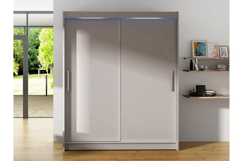 Bay Vaatekaappi 150x200 cm - Harmaa - Säilytys - Vaatesäilytys - Vaatekaappi