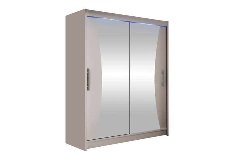 Bay Vaatekaappi Peilillä 150x200 cm, Beige